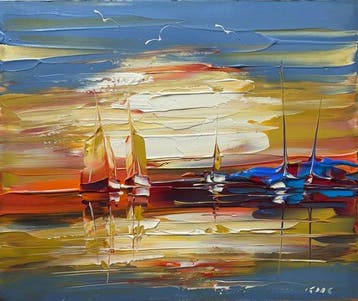 Janusz Kik (1956) - Avant le Coucher Du Soleil, Antiek en Kunst