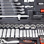 Doppen- en bitset - Incl. ratels / steeksleutels - 215-delig, Verzenden, Nieuw