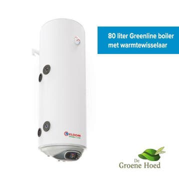 80 liter Greenline elektrische boiler met warmtewisselaar, 20 tot 100 liter, Terugslagbeveiliging (TTB), Nieuw, Boiler