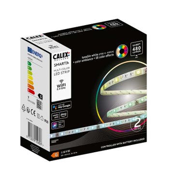 Calex Smart RGB + Wit Led strip 2M, Ophalen of Verzenden, Nieuw