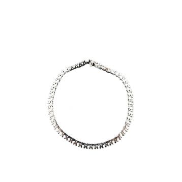 Witgouden tennisarmband met diamant; 1,00 ct., Gebruikt, Ophalen of Verzenden, Met edelsteen, Goud