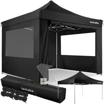 Aluminium opvouwbaar tuinpaviljoen 3 × 3 m met 4 zijwanden, Tuin en Terras, Verzenden, Nieuw