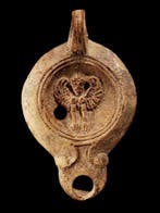 Oud-Romeins - Olielamp met decor - Zeemeermin -