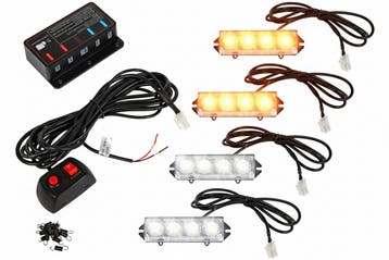 LED flitsers - Oranje 4x4 LED – 12 Volt, Auto diversen, Tuning en Styling, Ophalen of Verzenden