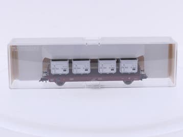 Schaal H0 Fleischmann NEW OLD STOCK 5228 K containerdraag..., Hobby en Vrije tijd, Modeltreinen | H0, Gelijkstroom, Fleischmann