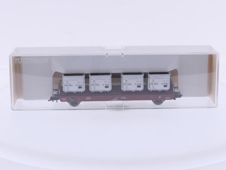 Schaal H0 Fleischmann NEW OLD STOCK 5228 K containerdraag..., Hobby en Vrije tijd, Modeltreinen | H0, Gelijkstroom, Analoog, Nieuw