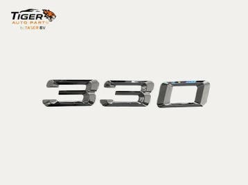 BMW 330 Embleem Kofferklep Chroom Nieuw, Nieuw, Achter, BMW, Achterklep