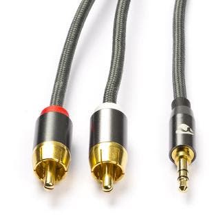 Tulp naar jack 3.5 mm kabel | M  M | Nedis | 1 meter, Audio, Tv en Foto, Audiokabels en Televisiekabels, Nieuw, Verzenden