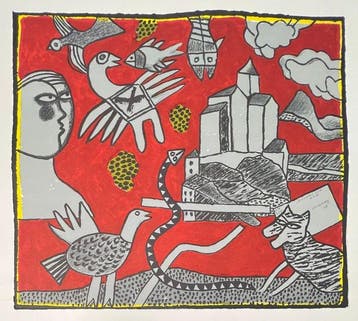 Corneille (1922-2010) - Le dernier village de Van Gogh, Antiek en Kunst