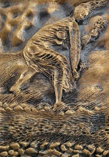 Pericle Fazzini (1913-1987) - sculptuur, Matelda - 34 cm -