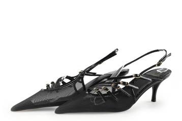 Jeffrey Campbell Slingbacks in maat 39 Zwart, Verzenden, Zwart, Zo goed als nieuw, Jeffrey Campbell