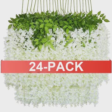 24x Kunst Wisteria Bloemen Slirang - Hangende Garland voor B, Huis en Inrichting, Verzenden, Nieuw