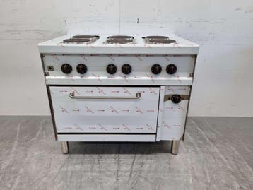 RVS Giga 6 pits Elektrisch Fornuis met elektrische oven 100, Ophalen of Verzenden, Nieuw zonder verpakking