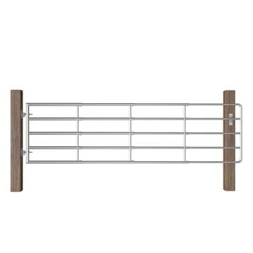 vidaXL Poort met 5 stangen (115-300)x90 cm staal, Tuin en Terras, Tuinpoorten, Verzenden, Nieuw