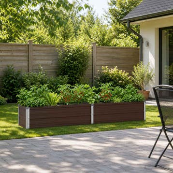 vidaXL Verhoogd Tuinbed Bruin 160 x 40 x 24 cm koudgewalst, Minder dan 30 cm, Verzenden, Minder dan 60 cm, Nieuw