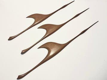 Wanddecoratie - Een set van drie reigers / vogels - 60 cm! -