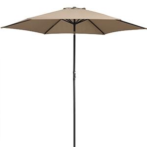 Parasol Taupe Aluminium ø300cm UV-bescherming 80+, Verzenden, Nieuw