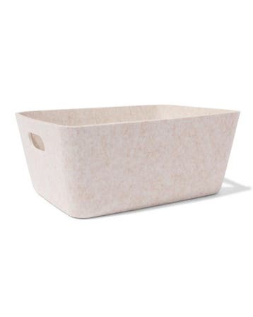 HEMA Mand 27x36x17cm vilt beige, Verzenden, Nieuw