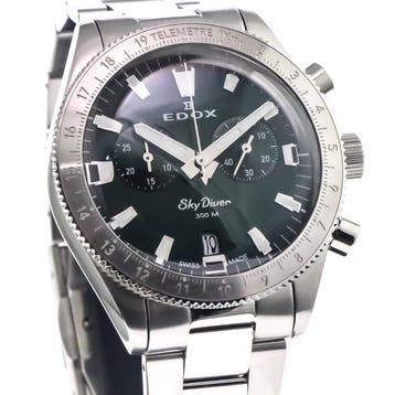 Edox Sky Diver - Swiss Made Chronograph Watch - 10116-3-VIDN, Nieuw