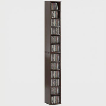 Set van 2 Smalle Kolomkasten voor CD/DVD Opslag - 12 Vakken,, Verzenden, Nieuw