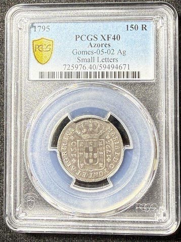 Portugal, Azoren. D. Maria I (1786-1799). 150 reis 1795 XF40