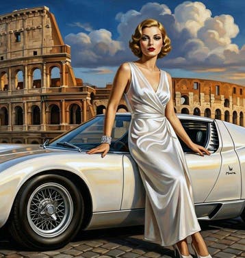 CREATIVE_HUB - Colusseum and great Lamborghini Miura in tour, Nieuw