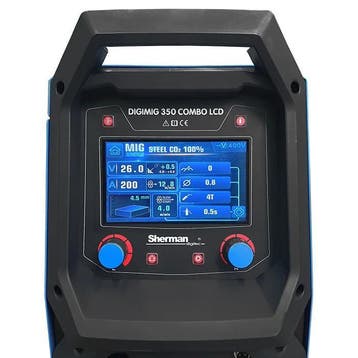 Synergische lasinverter DIGIMIG 350 COMBO LCD, Ophalen, Nieuw, 250 ampère of meer, Co2