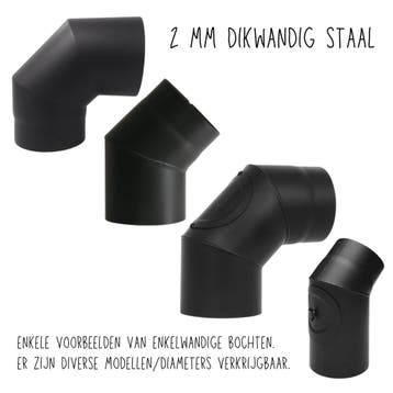 Kachelpijp enkelwandig 120 mm voor een lage prijs, Ophalen of Verzenden, Nieuw, Hout, Vrijstaand