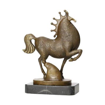 Beeldje - Beeldje - Horse after Dali - Brons, Marmer -
