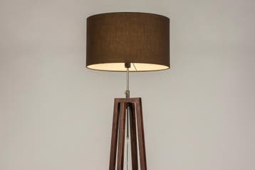 Rietveld Vloerlampen - Bruin - Stof, Hout, Huis en Inrichting, Lampen | Vloerlampen, Verzenden, Nieuw