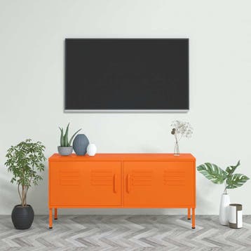 vidaXL Tv-meubel 105x35x50 cm staal oranje, Huis en Inrichting, 100 tot 150 cm, Verzenden, Nieuw, Minder dan 100 cm