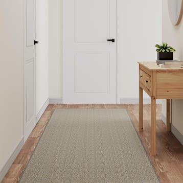 vidaXL Tapijtloper 80x300 cm sisal-look zilverkleurig, Verzenden, Nieuw, Zilver