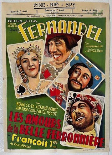 Rare & Nice litho - François 1er (1937) Fernandel - Original, Nieuw