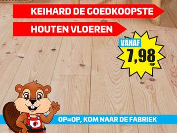 VLOEREN PARTIJEN! Sterke houten vloeren va 7,98 pm², Ophalen of Verzenden, Nieuw, Grijs, Parket