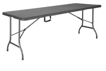Rattan Rechthoekige Inklapbare Tafel Zwart 1829x743x728mm..., Verzenden, Nieuw in verpakking