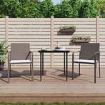 vidaXL 3-delige Tuinset met kussens poly rattan en staal, Tuin en Terras, 2 zitplaatsen, Nieuw, Tuinset, Verzenden
