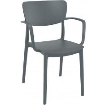 (MDK-107198) Siesta Lisa designstoel antraciet, Huis en Inrichting, Stoelen, Ophalen of Verzenden, Nieuw