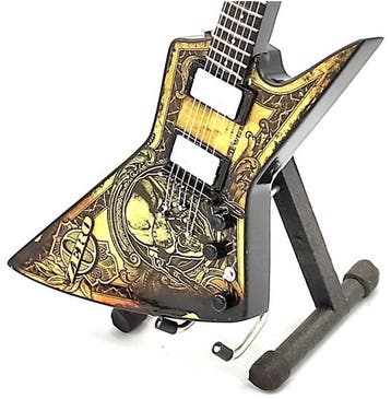 Miniatuur replica In Deth We Trust gitaar D Mustain Megadeth, Ophalen of Verzenden, Nieuw, Pop, Beeldje of Miniatuur