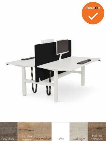 Duo bureau - elektrisch zit-sta verstelbaar - maat en kle..., Huis en Inrichting, Bureaus, Ophalen of Verzenden, Nieuw