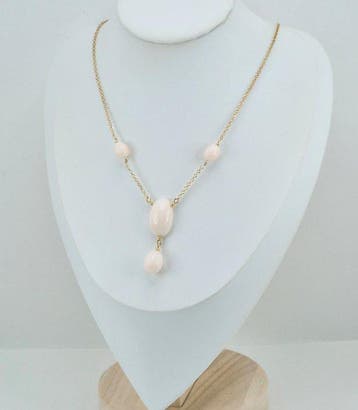 Koraal - Zilver, Verguld - Halsketting - CORALLO ROSA, Nieuw