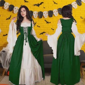 Middeleeuwse Jurk Dames - Vintage Ierse Kostuum voor Cosplay, Verzenden