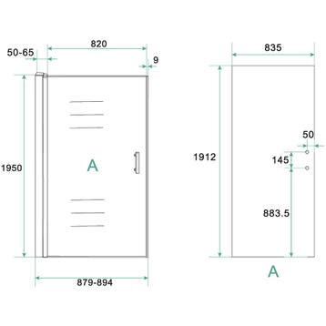 Xellanz Cerra Eco Nisdeur - 900x1950x6mm - Helder, Ophalen of Verzenden, Nieuw, Glas