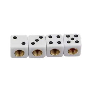 TT-products ventieldoppen Dice White dobbelstenen 4 stuks, Auto diversen, Ophalen of Verzenden, Nieuw