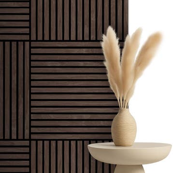 Akoestische panelen 60x60 cm - Eiken Dark Walnoot, Ophalen of Verzenden, Nieuw, Overige materialen, 20 tot 50 mm