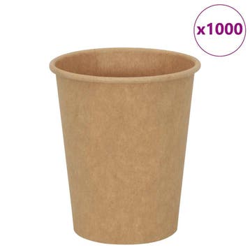 vidaXL Papieren koffiekopjes 1000 st 8oz 200 ml bruin, Verzenden, Nieuw