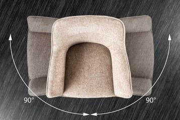 Bureaustoel VERONA champagne beige structuurstof met, Ophalen of Verzenden, Nieuw