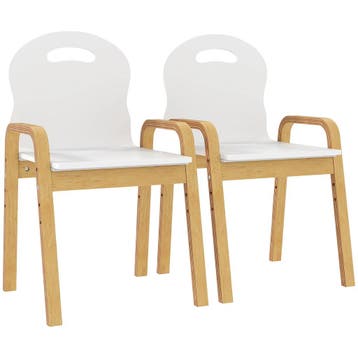 Houten Kinderstoel-set, Antislip Voetkussentjes, 3-15 Jaar,, Verzenden, Nieuw
