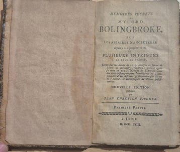 Henry St John, vicomte de Bolingbroke - Mémoires secrets de