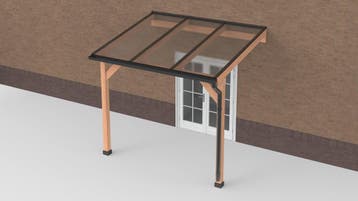 Douglas Terrasoverkapping Geschaafd Zwart Polycarbonaat, Nieuw