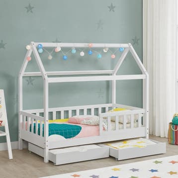 Kinderbed Marli - 90 x 200 cm - Wit - Incl. lades, Kinderen en Baby's, Kinderkamer | Bedden, Verzenden, Nieuw